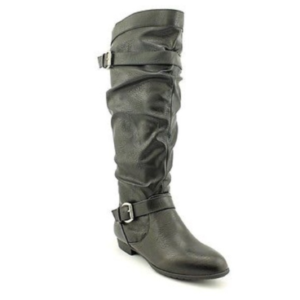 Rampage women’s black knee flat boots